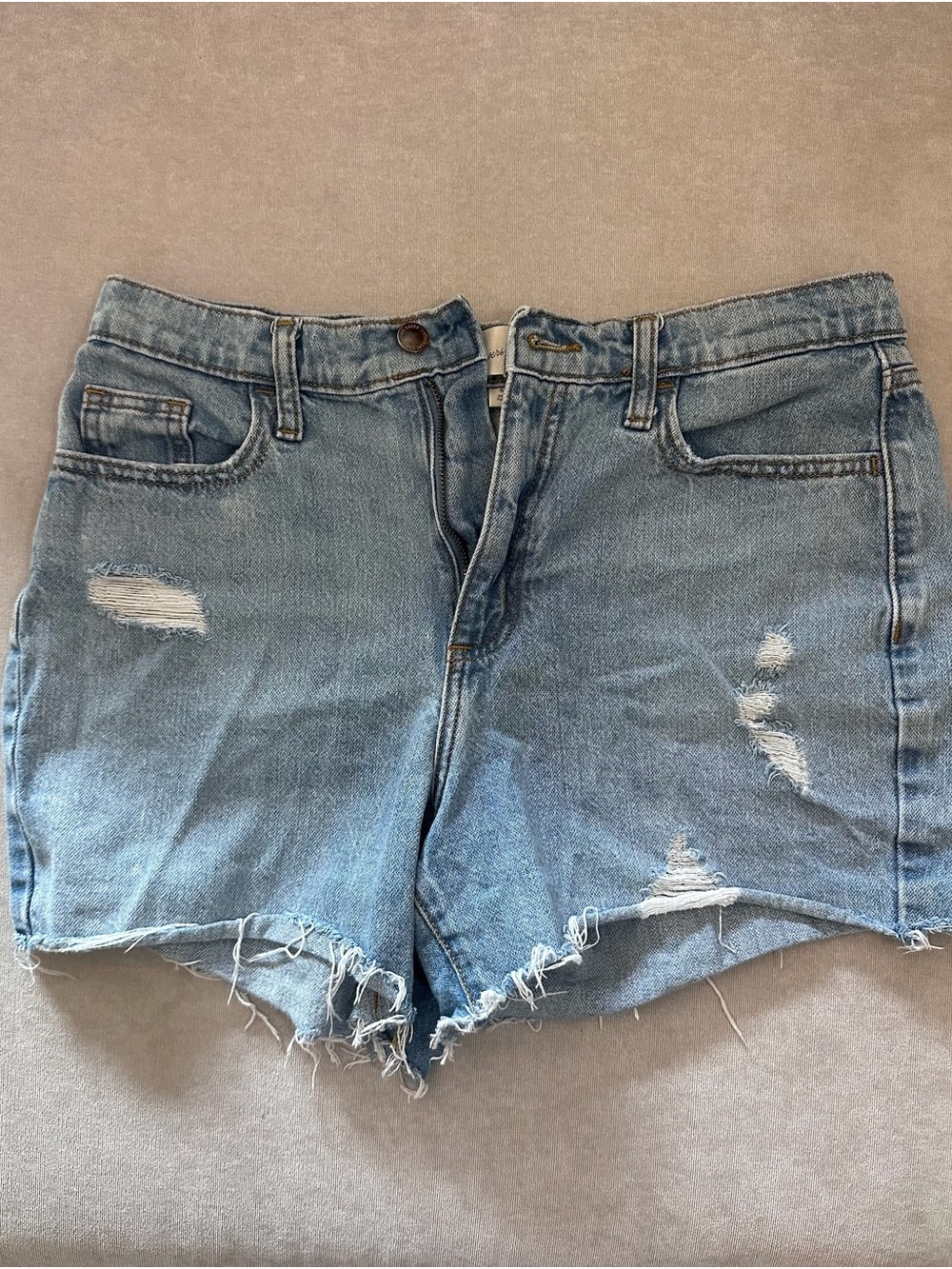 Universal Thread Light Blue Distressed Denim Shorts